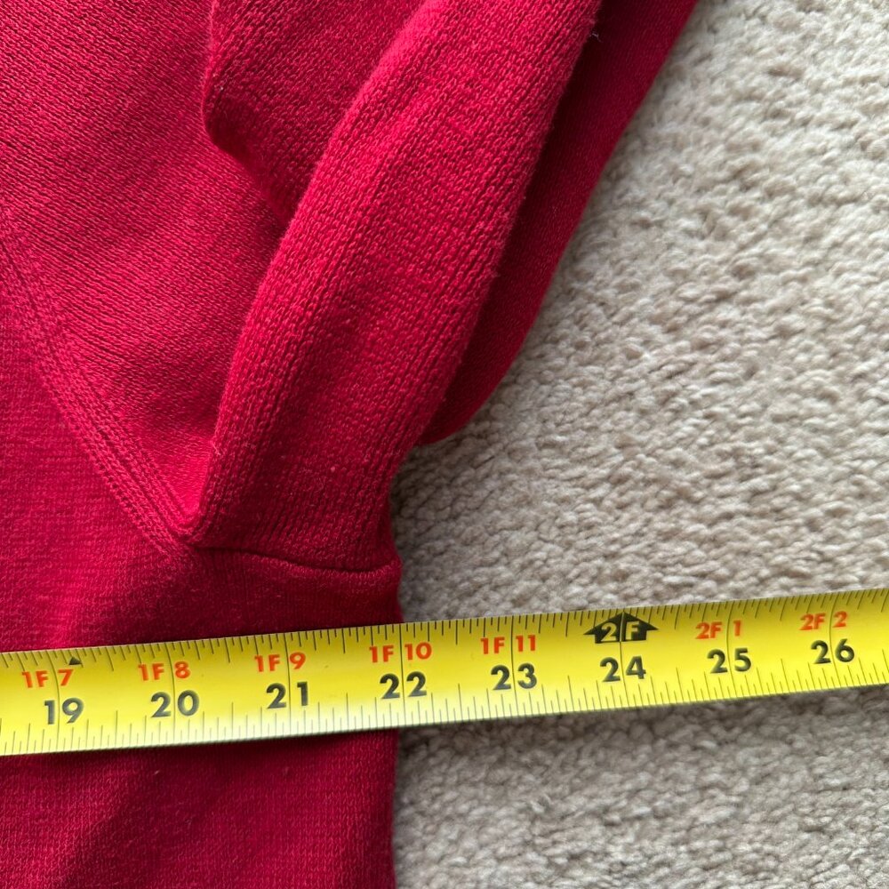 Talbots Sweater Womens 1X Cardigan Button Close V Neck Notched Red Long Sleeve - Picture 10 of 12